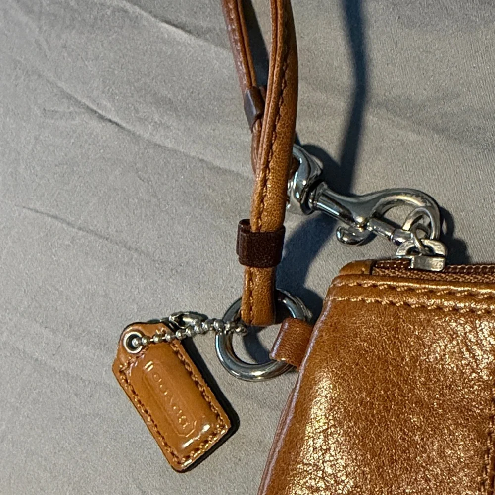 Coach Brown Leather Wristlet - Picture 3 of 6